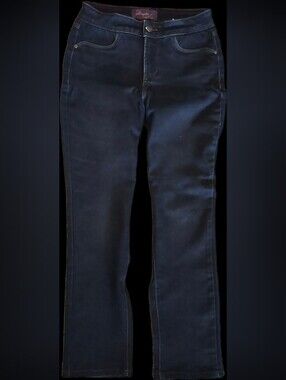 NYDJ Ladies Straight Jeans in Navy Blue